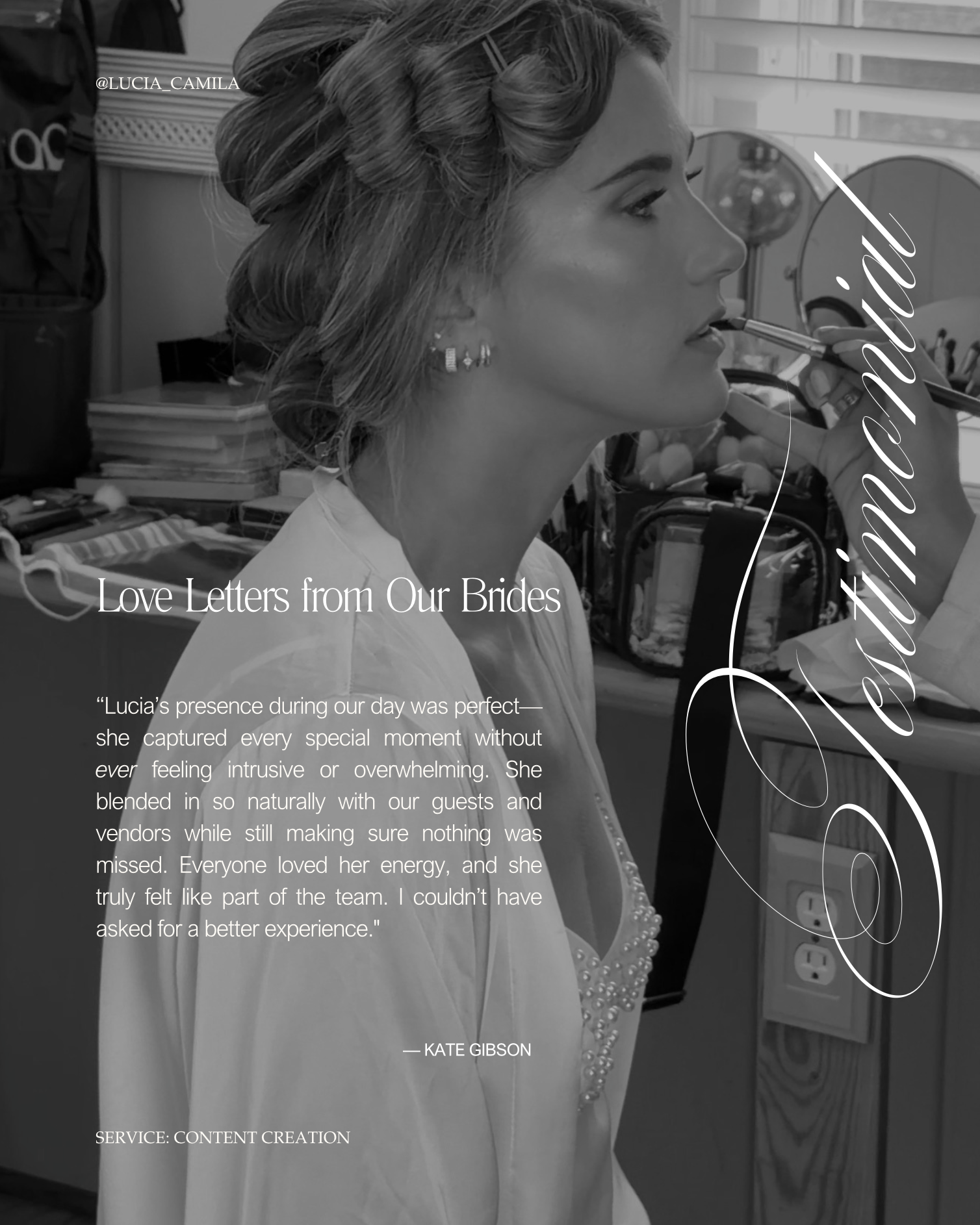 Love letter testimonial from Kate Gibson