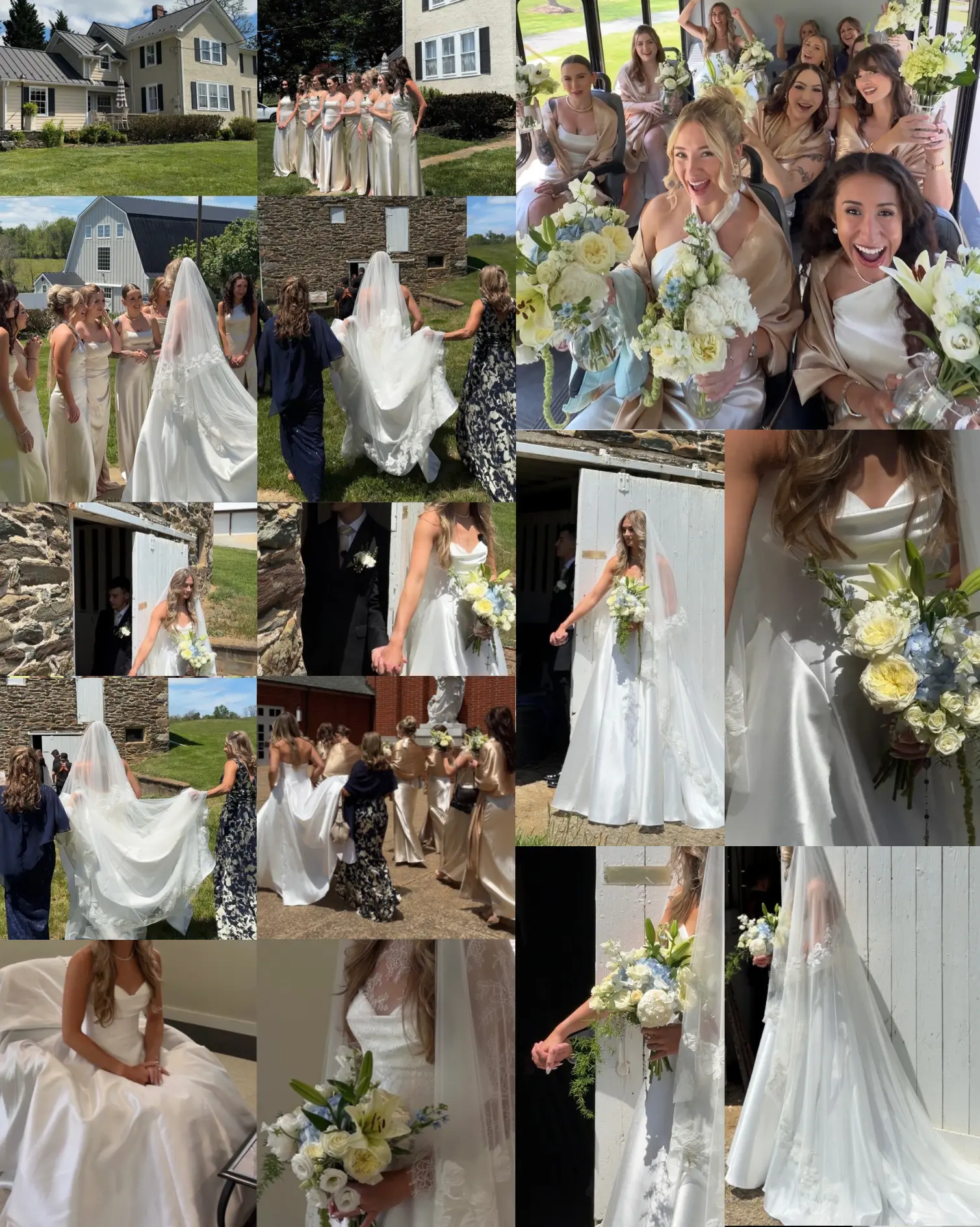 Gallery samples of the bride and bridal party heading to the ceremony