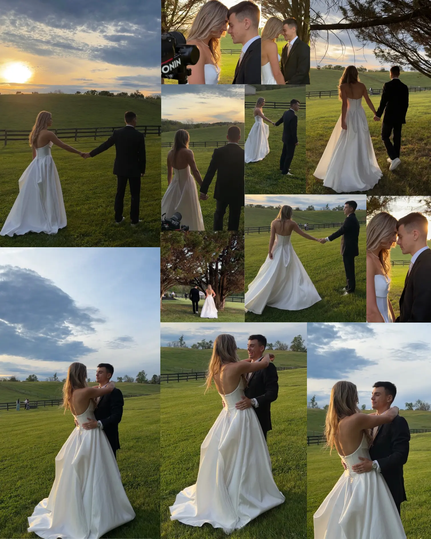 Gallery samples of golden hour couple portraits
