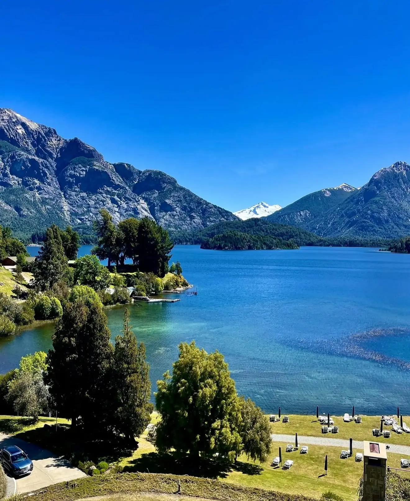 Lake and mountain view in Bariloche, Argentina