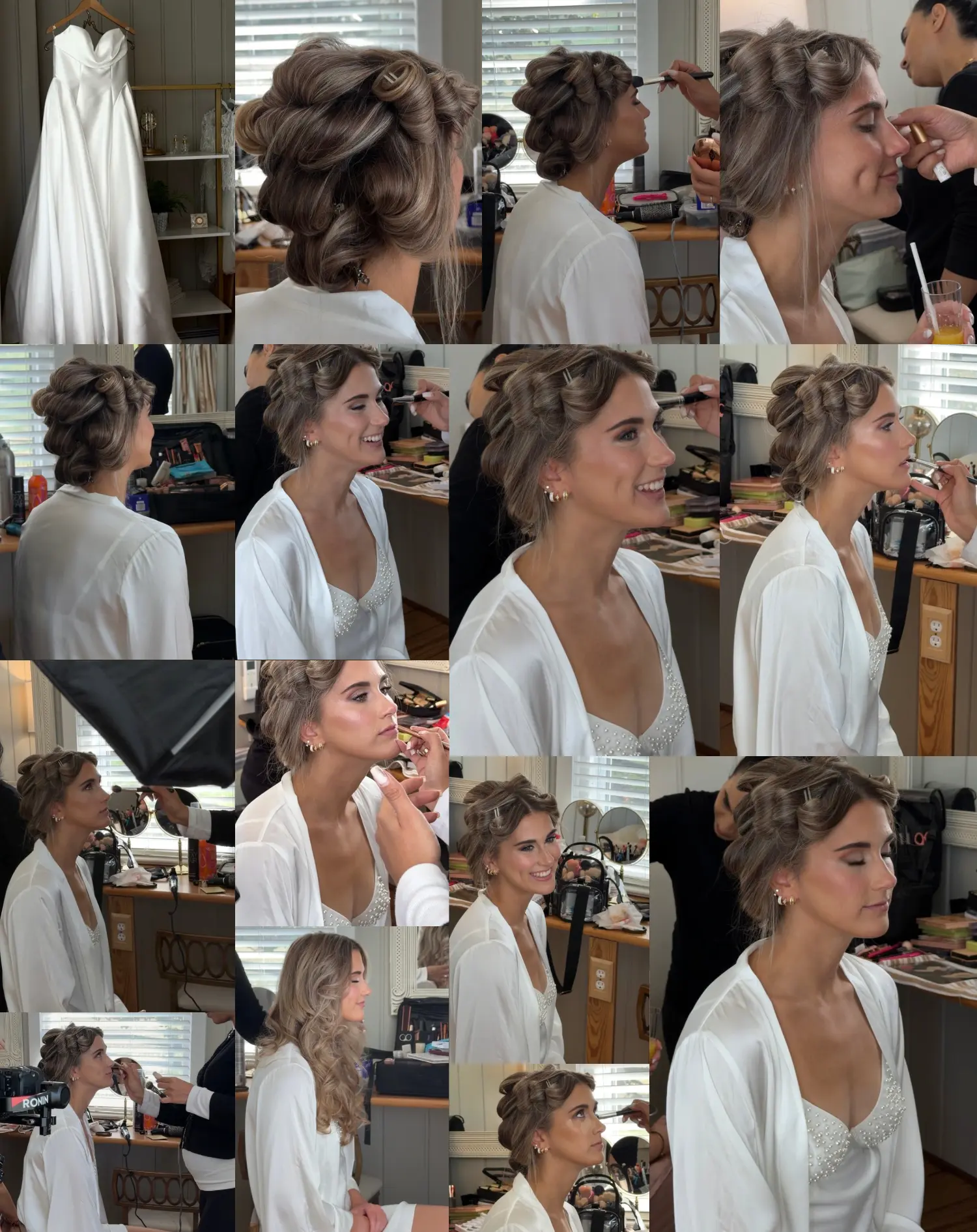 Gallery samples of hair and makeup getting ready